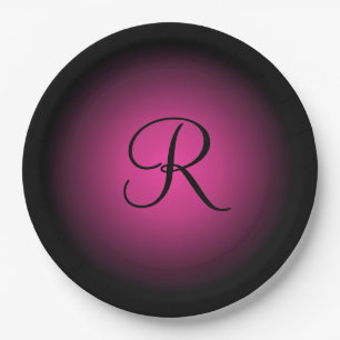 Kundengerechter rosa schwarzer pappteller