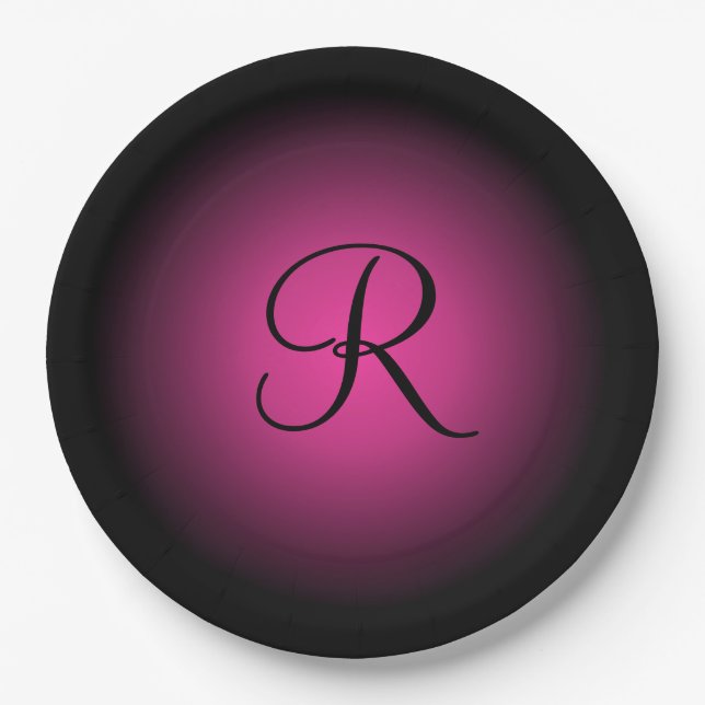 Kundengerechter rosa schwarzer pappteller (Vorderseite)
