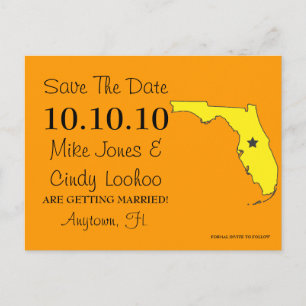 Kundengerechter Save the Date Staat - FLORIDA Ankündigungspostkarte