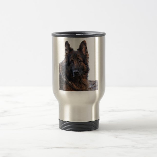 Kundengerechter Schäferhund-Hund Reisebecher (Mittel)