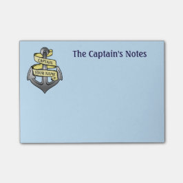 Kundengerechter Schiffs-Kapitän Ihr Namensanker Post-it Klebezettel