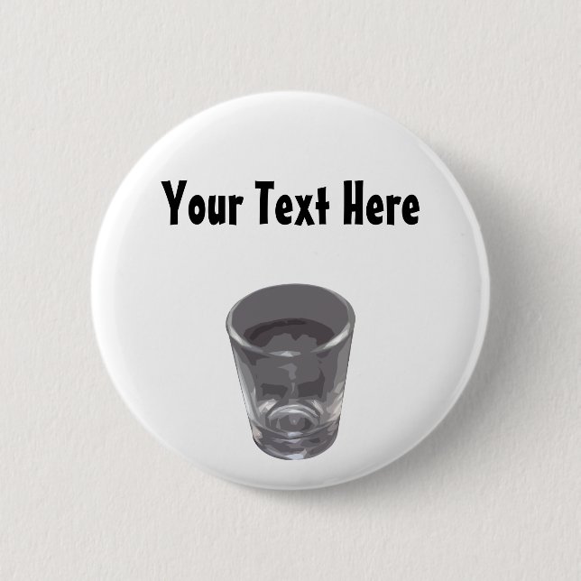 Kundengerechter silberner Schnapsglas-Knopf Button (Vorderseite)