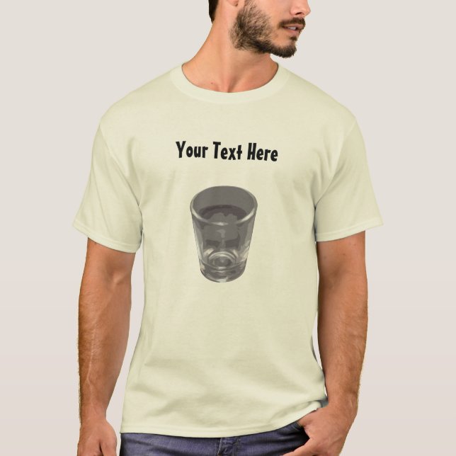 Kundengerechter silberner Schuss-Glas-T - Shirt (Vorderseite)