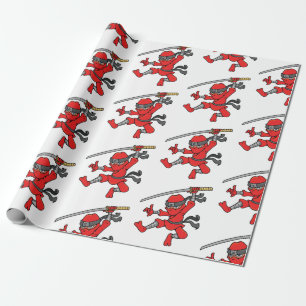 Kundengerechter springender Ninja Entwurf Geschenkpapier
