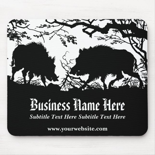 Kundengerechter wilder Eberoutdoorsman-Sportler Mousepad (Vorne)