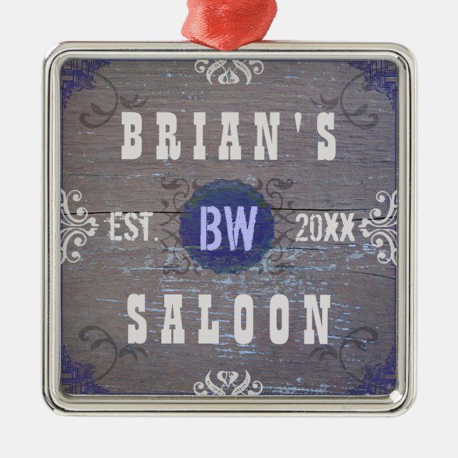 Kundengerechter Zuhause-Bar-Bier-Saal Silbernes Ornament (Vorne)