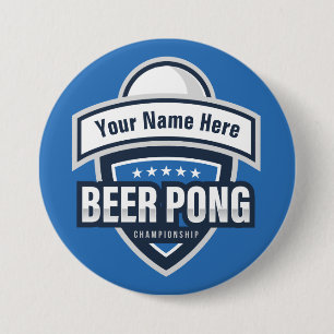 Kundengerechtes Bier Pong Meisterschafts-Logo Button
