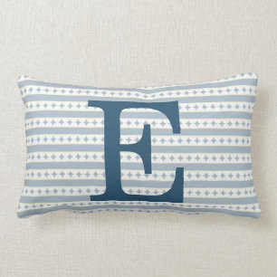 Kundengerechtes blaues Anfangsmonogramm Lendenkissen
