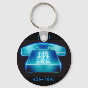 Kundengerechtes blaues Telefon Schlüsselanhänger