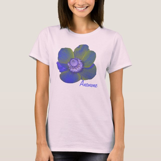 Kundengerechtes buntes Fantasie Anemonen-T-Shirt T-Shirt (Vorderseite)