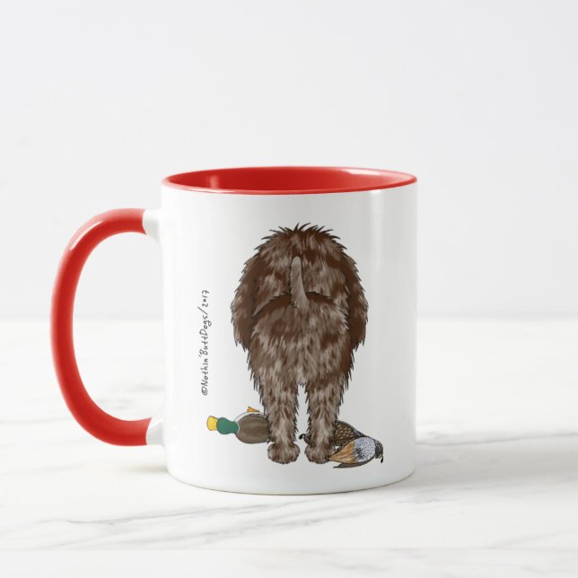 Kundengerechtes Drahthaar, das Griffon Tasse zeigt (Links)