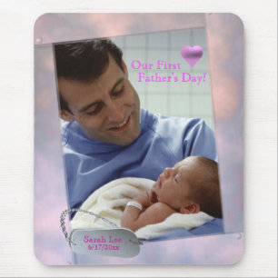Kundengerechtes Foto unser erster Vatertag Mousepad