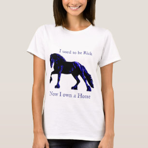Kundengerechtes friesisches Neonpferd T-Shirt