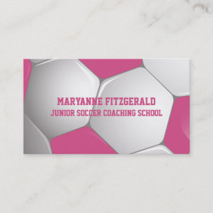 Kundengerechtes Fußball-Fußball-Rosa und Weiß Visitenkarte