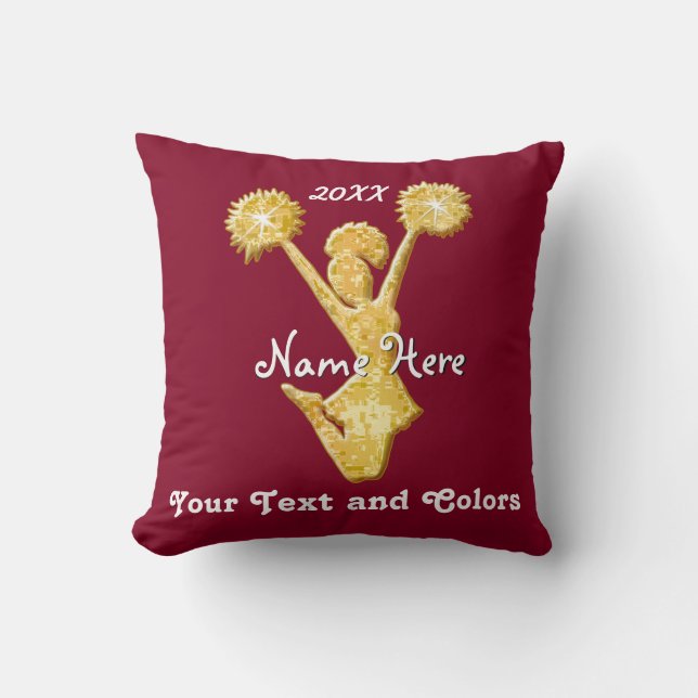 Kundengerechtes Gold und kastanienbraune Kissen (Vorderseite)