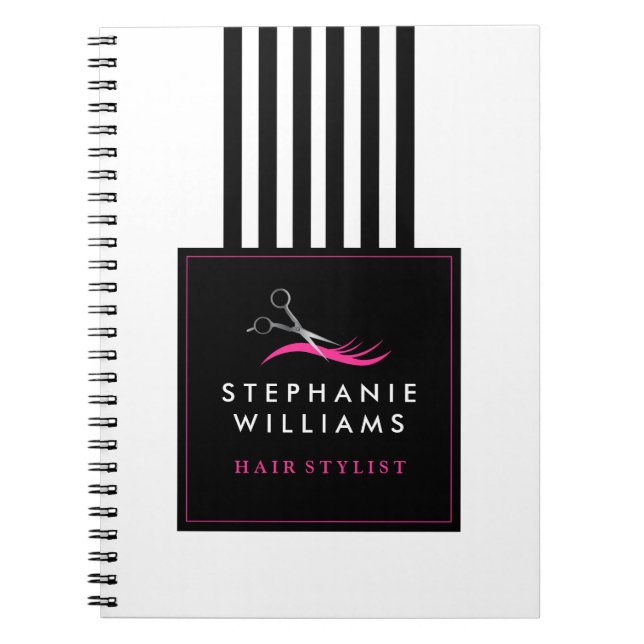 Kundengerechtes Haar-Stylist-Anmerkungs-Buch Notizblock (Vorderseite)