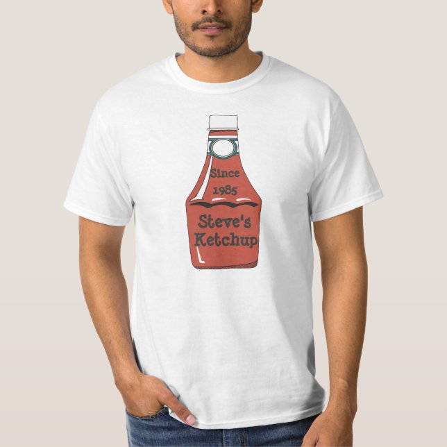 Kundengerechtes Ketschup-Flaschen-Shirt T-Shirt (Vorderseite)