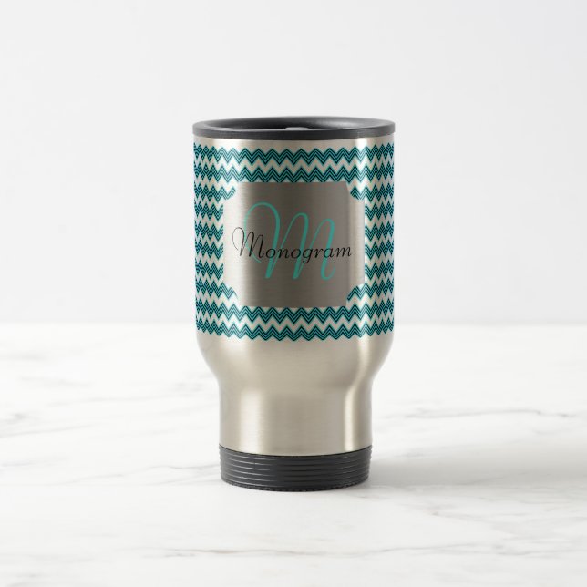 Kundengerechtes Monogramm Reisebecher (Mittel)
