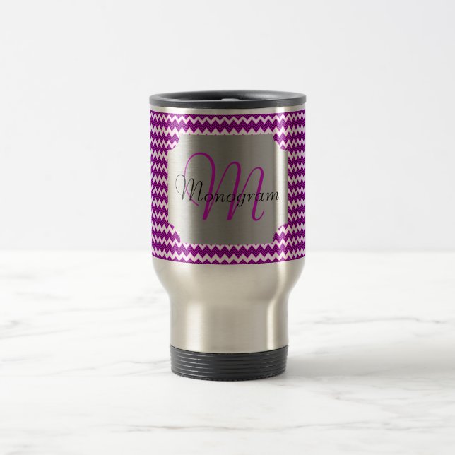 Kundengerechtes Monogramm Reisebecher (Mittel)