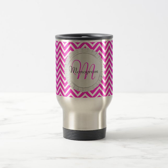 Kundengerechtes Monogramm Reisebecher (Mittel)
