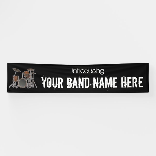 Kundengerechtes Musik-Bandnamen-Fahnenzeichen Banner (Horizontal)