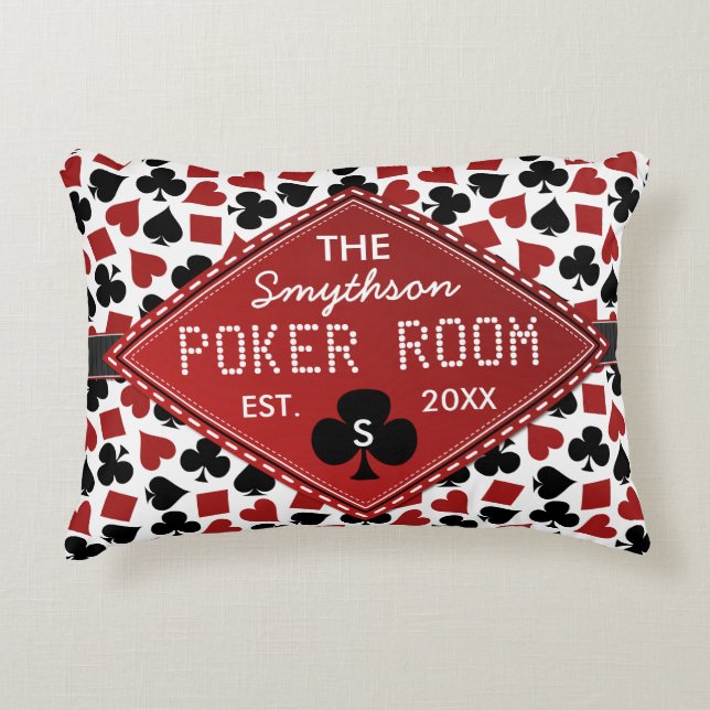 Kundengerechtes Poker-Raum-Kasino Dekokissen (Vorderseite)