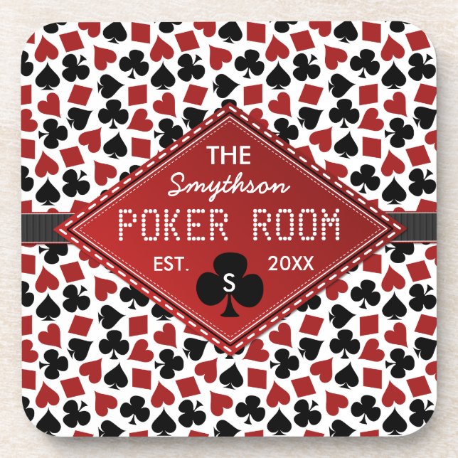 Kundengerechtes Poker-Raum-Kasino Getränkeuntersetzer (Vorderseite)