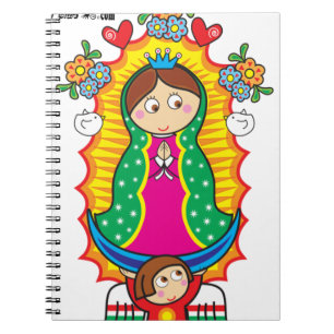 KUNDENGERECHTES PRO VIRGEN DE-GUADALUPE CARICATURA NOTIZBLOCK