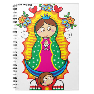 KUNDENGERECHTES PRO VIRGEN DE-GUADALUPE CARICATURA NOTIZBLOCK