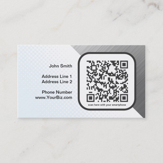 Kundengerechtes QR Code-Marketings-Stück Visitenkarte (Vorderseite)