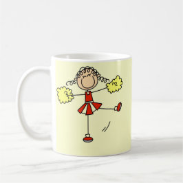 Kundengerechtes Rot und Goldcheerleader-Tasse Kaffeetasse