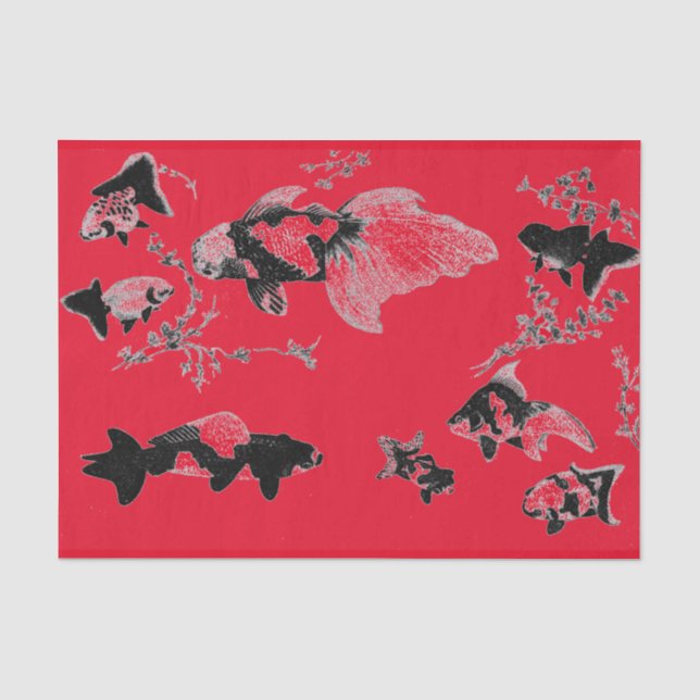 KUNDENGERECHTES ROTES JAPANISCHES FISCHE SEIDENPAPIER (Vorderseite)