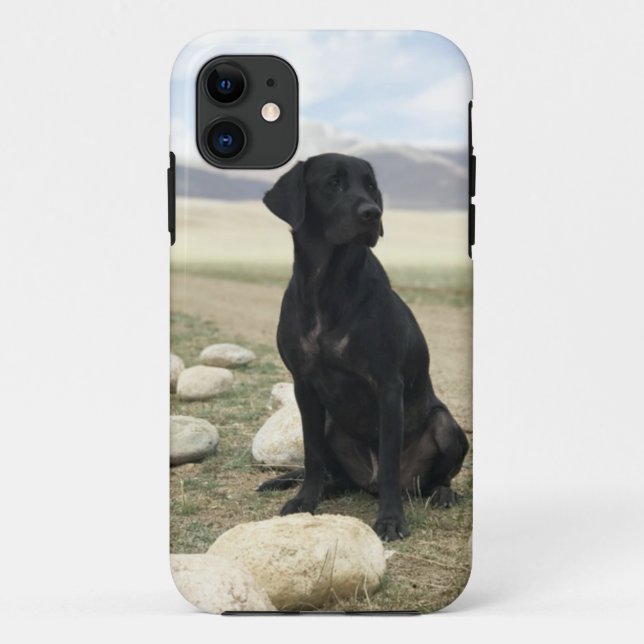 Kundengerechtes schwarzes Labrador retriever Case-Mate iPhone Hülle (Rückseite)