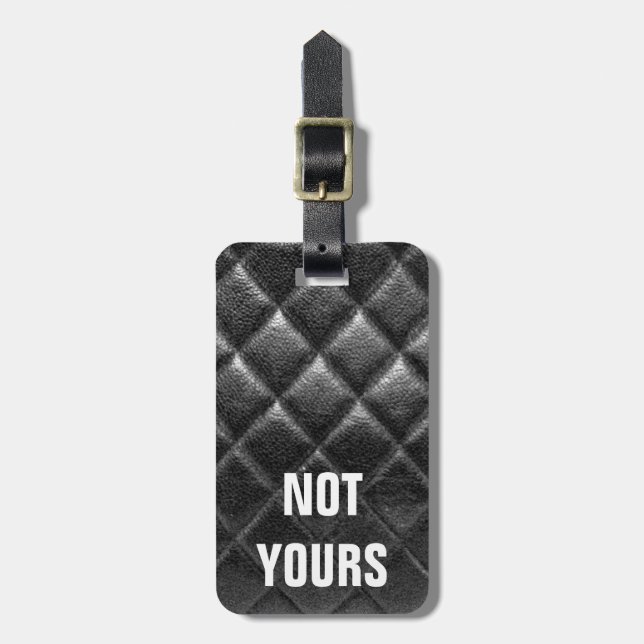 kundengerechtes Schwarzes nähte Ledertasche Gepäckanhänger (Vorderseite vertikal)