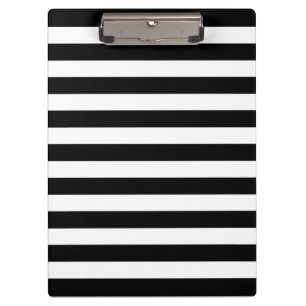 Kundengerechtes schwarzes u. weißes gestreiftes klemmbrett