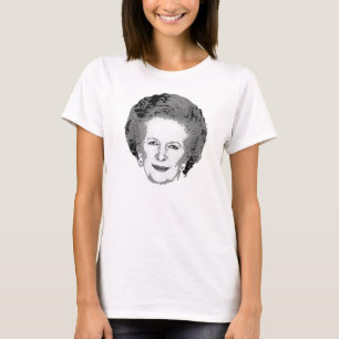 Kundengerechtes schwarzes u. weißes Margaret- T-Shirt