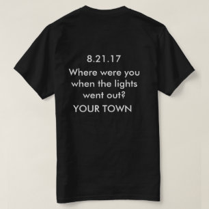 Kundengerechtes Solareklipse-Shirt Ihre Stadt T-Shirt