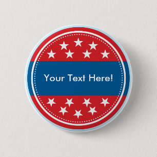 Kundengerechtes USA-Flaggen-Siegel - Rot Button