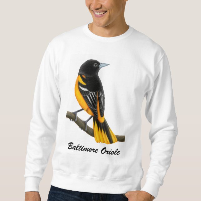 Kundengerechtes Vogel-Shirt Baltimores Oriole Sweatshirt (Vorderseite)