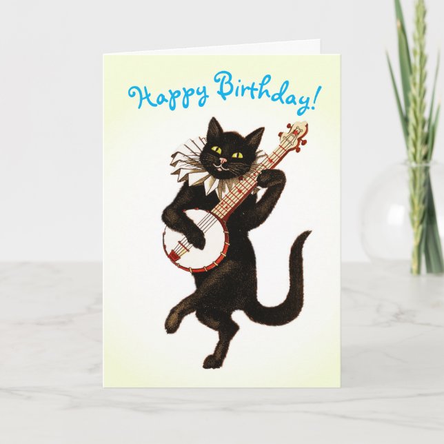 KUNDENKARTE BANJO KATZGEBURTSTAG KARTE (Vorderseite)