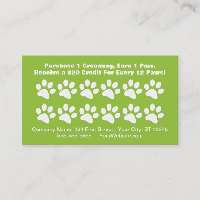 Kundenkarte für Hunde - Treuekarte (Vorderseite)