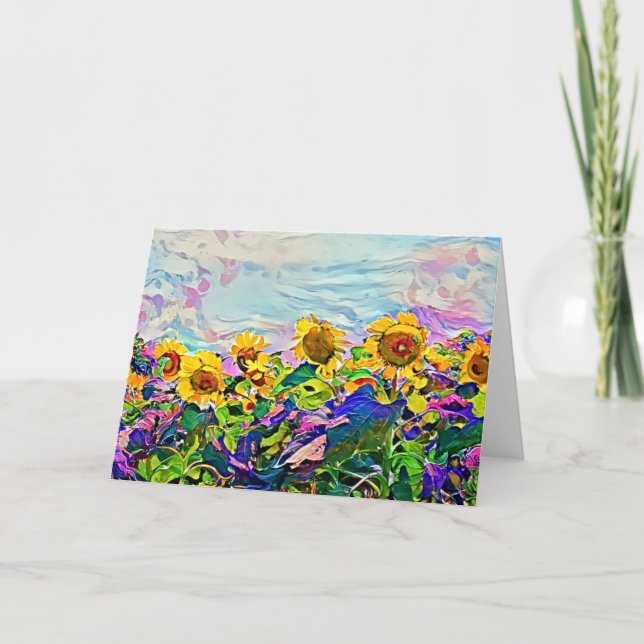 Kundenkarte für Sonnenblumen Karte (Vorderseite)