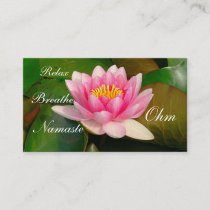 KUNDENKARTE/GROSSER PINK LOTUS BLOSSO VISITENKARTE