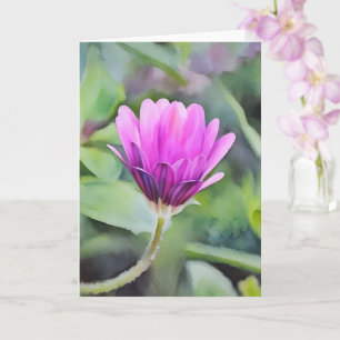 Kundenkarte "lila African Daisy Bud Blume" Karte