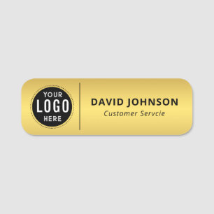 Kundenlogo Faux-Metallgold Kundenservice Namensschild
