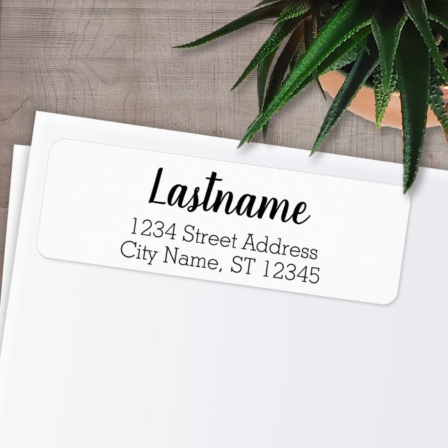 Kundenname - Angeletti Schriftart Rücksendeadresse (Personalized Return Address Labels - Fun, modern fonts)
