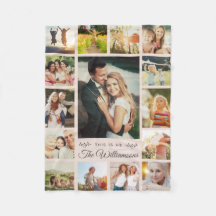 Kundenname Foto Collage Modern Blush Pink