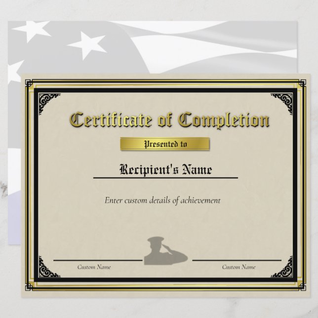 Kundenreferent Salute Thin Blue Line Zertifikat (Vorne/Hinten)