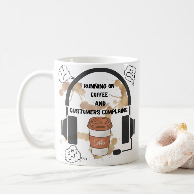 Kundenservice-Tasse Kaffeetasse (Mit Donut)