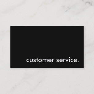 Kundenservice. Visitenkarte